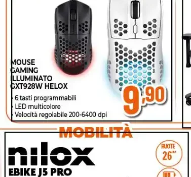 Mouse gaming illuminato