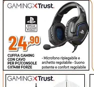 Cuffia gaming con cavo