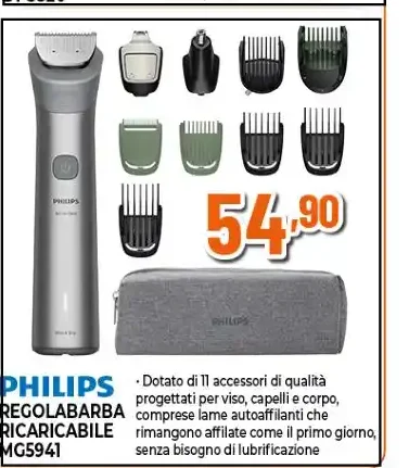 Regolabarba Philips ricaricabile MG5941