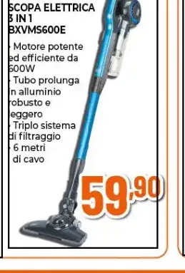 Scopa elettrica Black+Decker 3 in 1