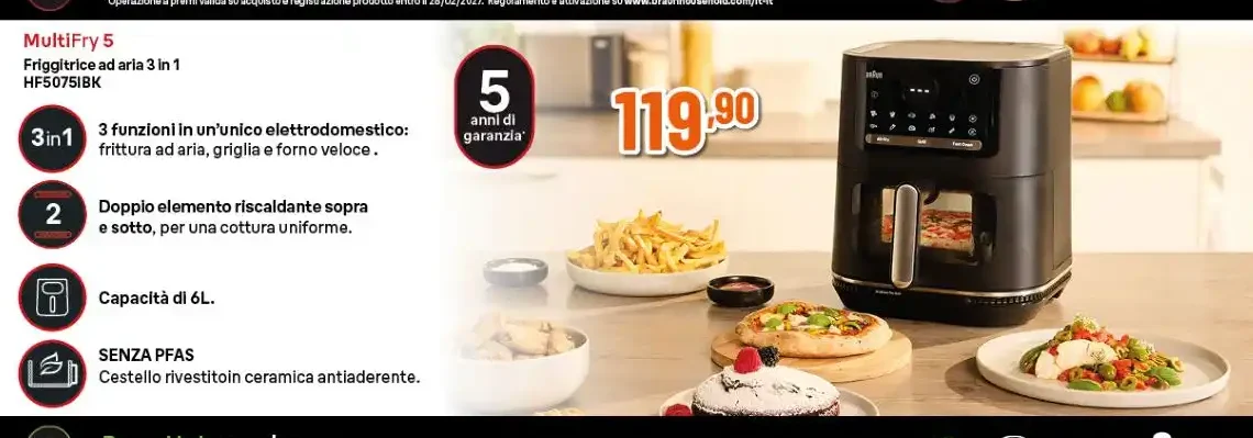 Friggitrice ad aria Braun MultiFry 5 HF5075IBK