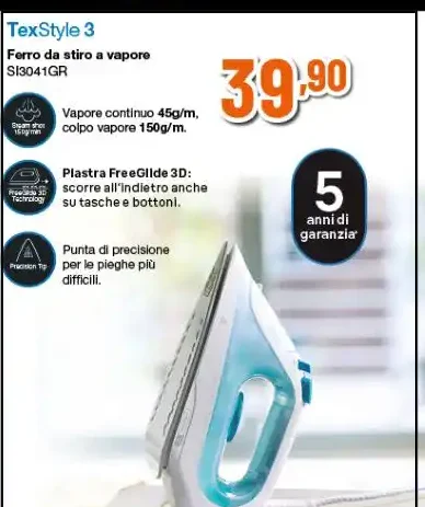 Ferro da stiro a vapore Braun TexStyle 3 SI3041GR