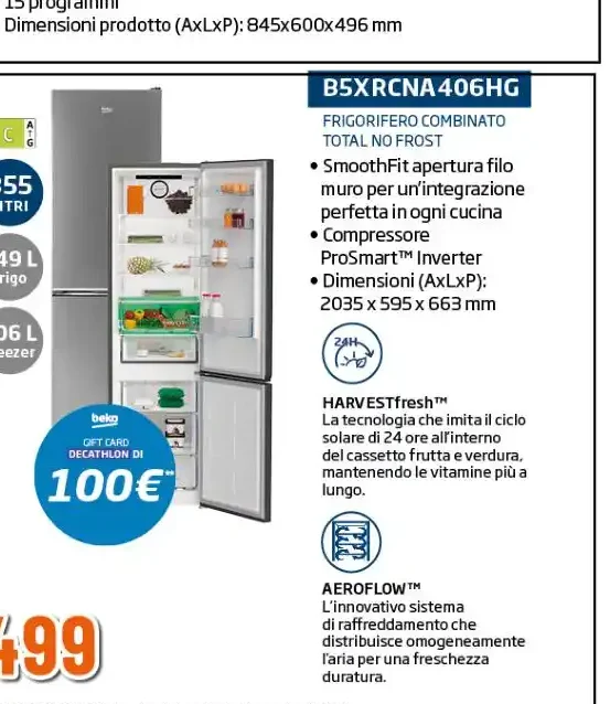 Frigorifero combinato B3RCNE564HG
