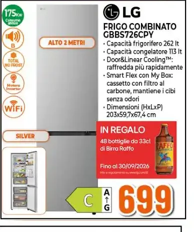 Frigorifero combinato GBBS726CPY
