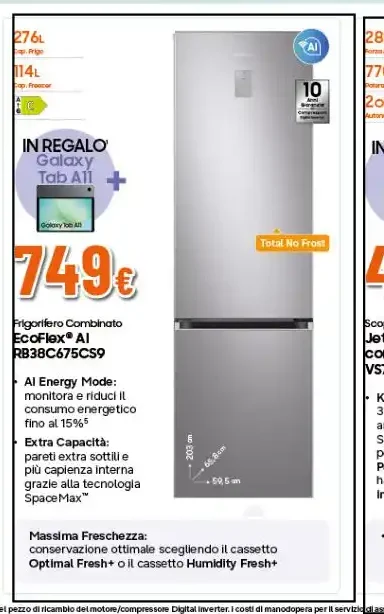 Frigorifero combinato EcoFlex AI RB38C675CS9