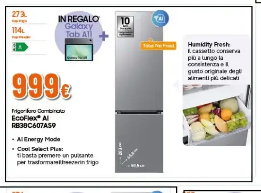 Frigorifero combinato EcoFlex AI RB38C607AS9