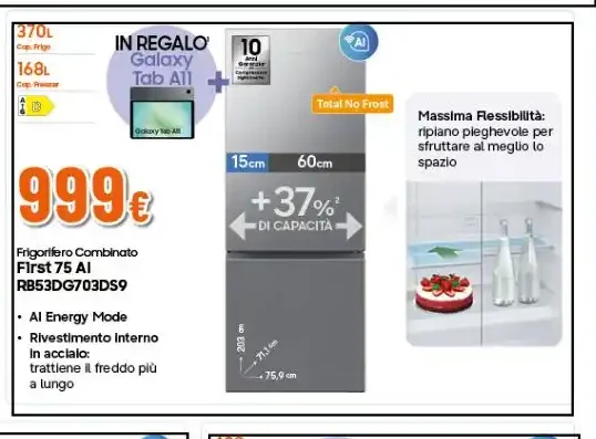 Frigorifero combinato First 75 AI RB53DG703DS9