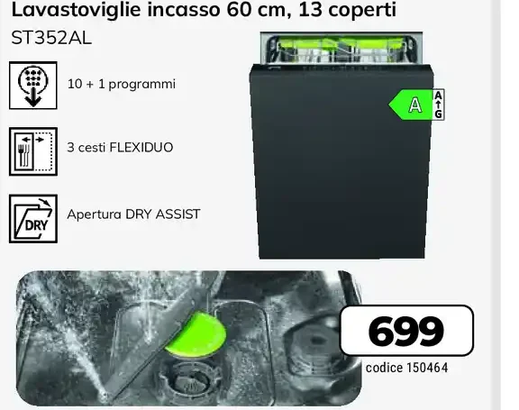 Lavastoviglie da incasso 60 cm