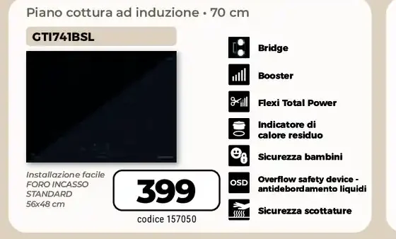 Piano cottura a induzione GTI741BSL
