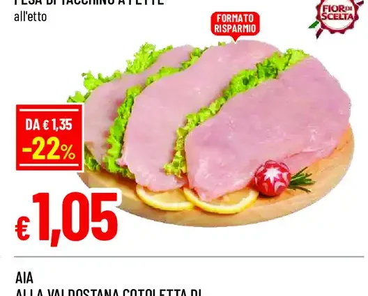 Fesa di tacchino a fette