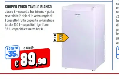 Kooper frigo tavolo bianco
