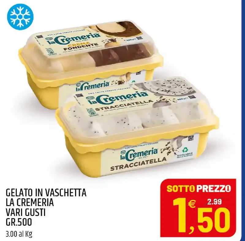 Gelato in vaschetta La Cremeria vari gusti