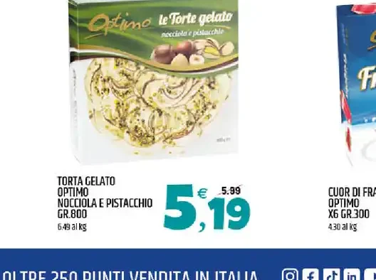 Torta gelato nocciola e pistacchio