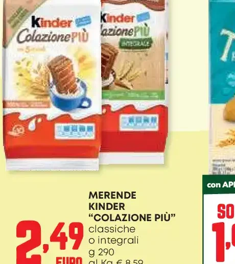 Merende Kinder Colazione Più