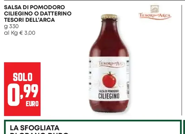 Salsa di pomodoro ciliegino o datterino Tesori dell'Arca