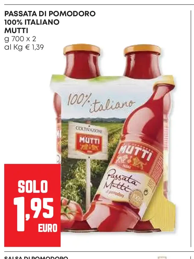 Passata di pomodoro 100% italiano Mutti
