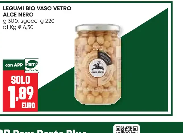 Legumi bio vaso vetro Alce Nero