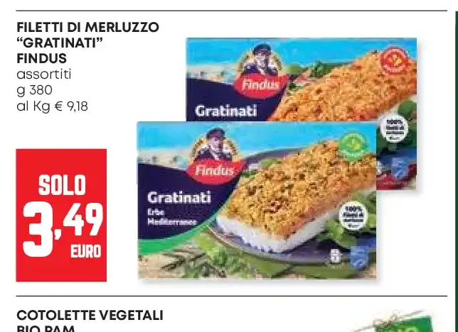 Filetti di merluzzo Gratinati Findus