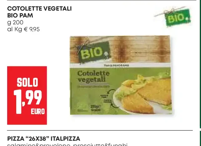 Cotolette vegetali bio Pam