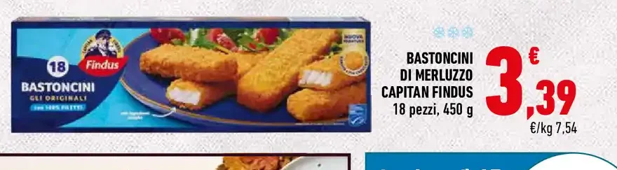 Bastoncini di merluzzo Capitan Findus