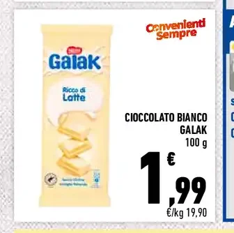 Cioccolato bianco Galak