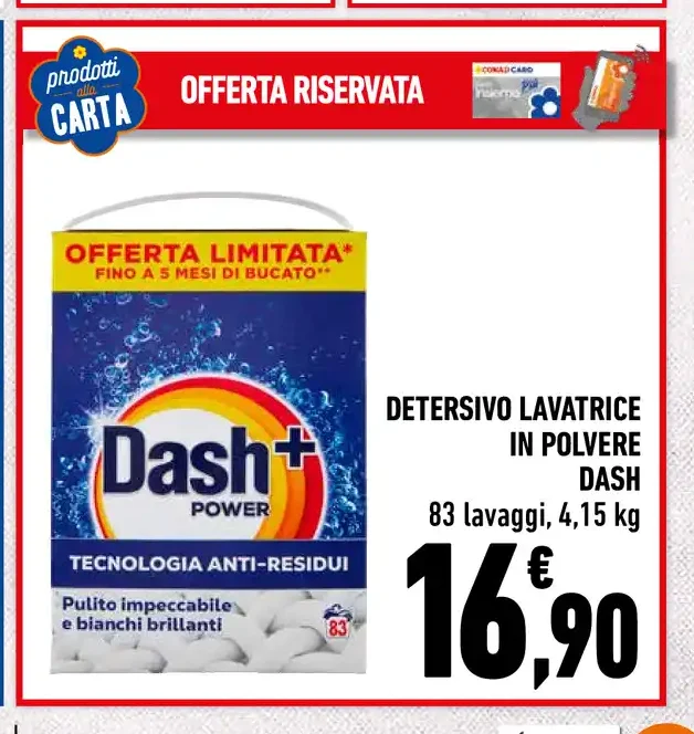 Detersivo lavatrice in polvere Dash