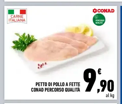 Petto di pollo a fette Conad Percorso Qualità