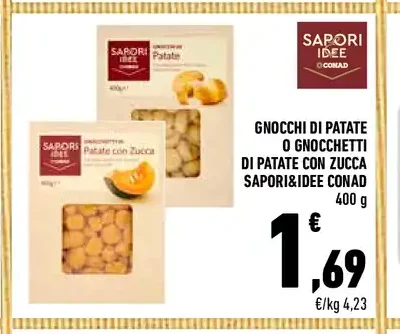 Gnocchi di patate o gnocchetti di patate con zucca