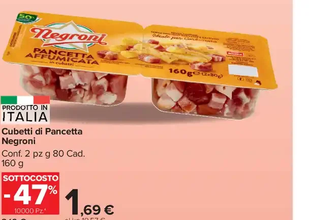 Cubetti di Pancetta Negroni