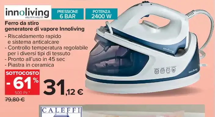Ferro da stiro con generatore di vapore Innoliving