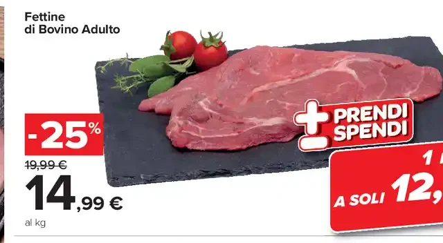 Fettine di bovino adulto