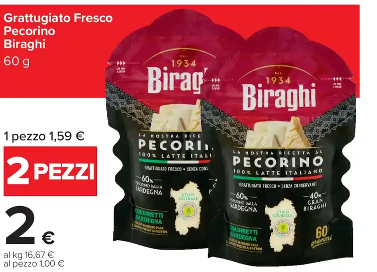Grattugiato Fresco Pecorino Biraghi
