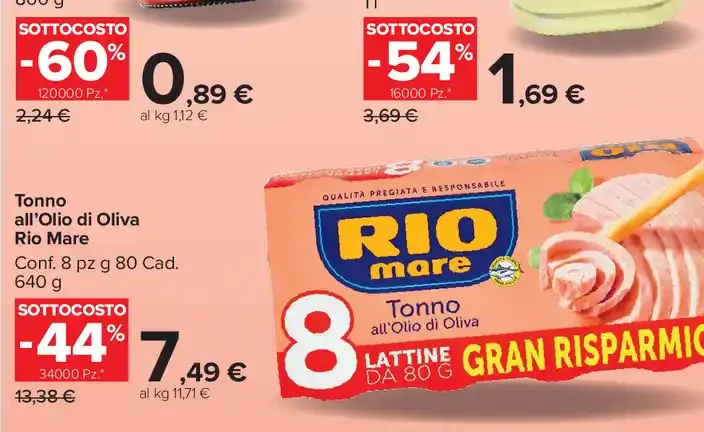 Tonno all'olio di oliva Rio Mare