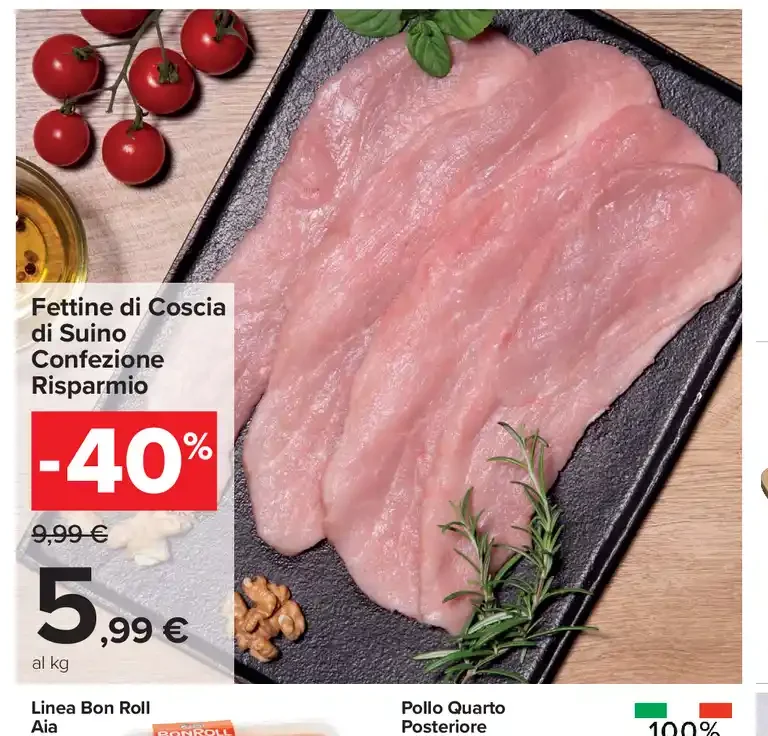 Fettine di coscia di suino