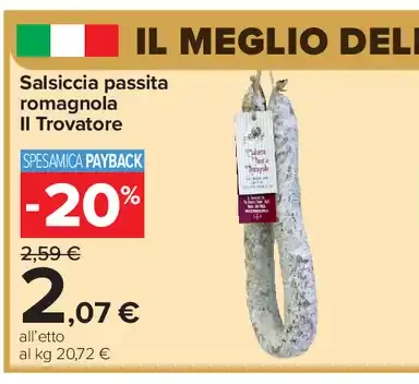 Salsiccia passita romagnola Il Trovatore