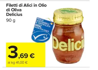 Filetti di alici in olio Delicius