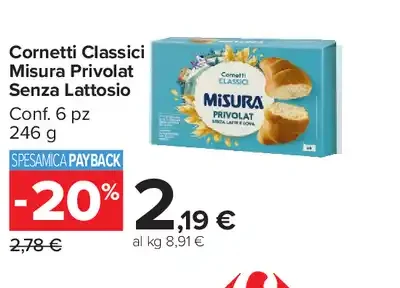 Cornetti Classici Misura Privolat Senza Lattosio