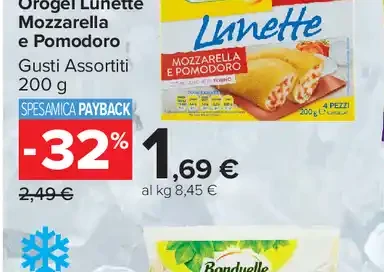 Orogel Lunette Mozzarella e Pomodoro