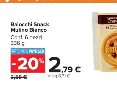 Baiocchi Snack Mulino Bianco