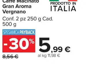 Caffè Macinato Gran Aroma Vergnano