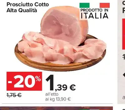 Prosciutto Cotto Alta Qualità