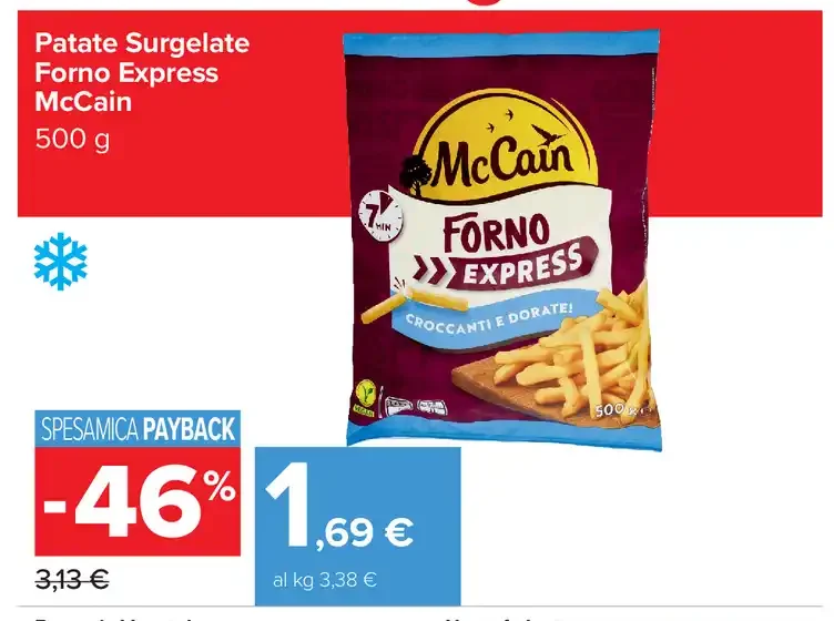 Patate surgelate forno express