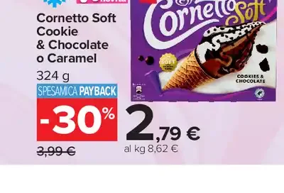 Cornetto soft cookie e cioccolato