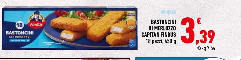 Bastoncini di merluzzo Capitan Findus