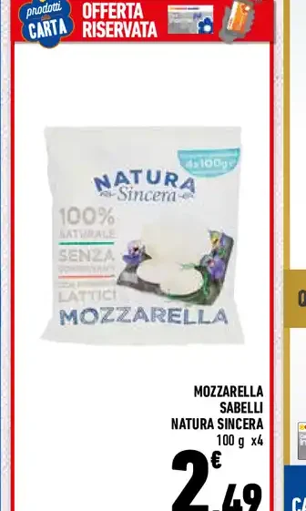 Mozzarella Sabelli Natura Sincera