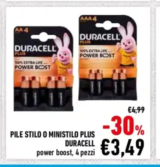 Pile stilo o ministilo Duracell Plus