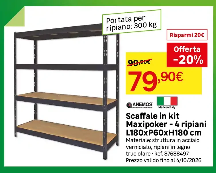Scaffale in kit Maxipoker