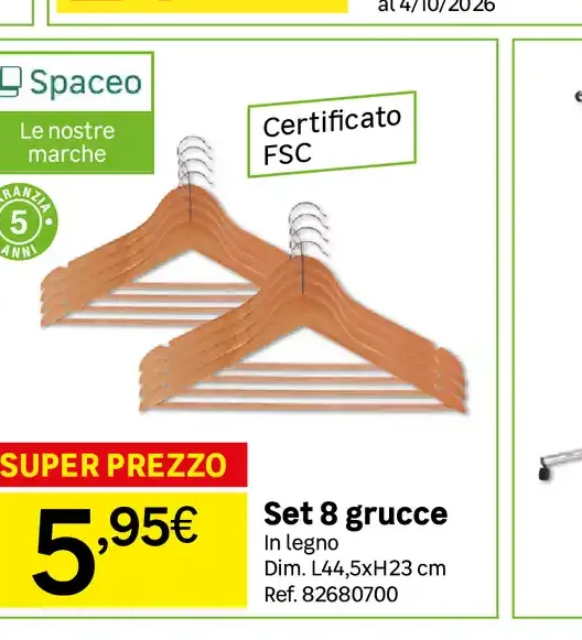 Set grucce in legno