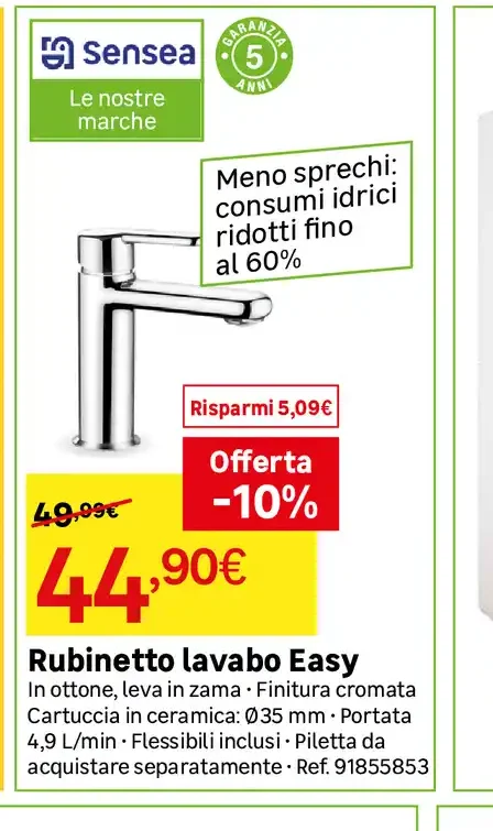 Rubinetto lavabo Easy