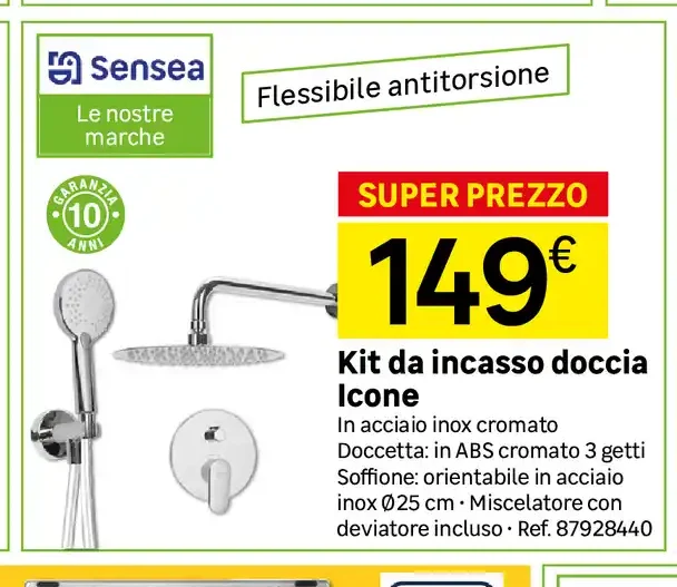 Kit da incasso doccia Icone